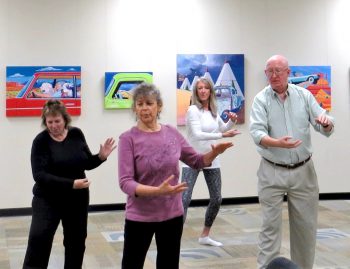 Ilene Dunn and friends doing Tai Chi Ilene Dunn and friends doing Tai Chi