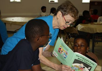 Karen Priest and Student Reading Karen Priest and Student Reading