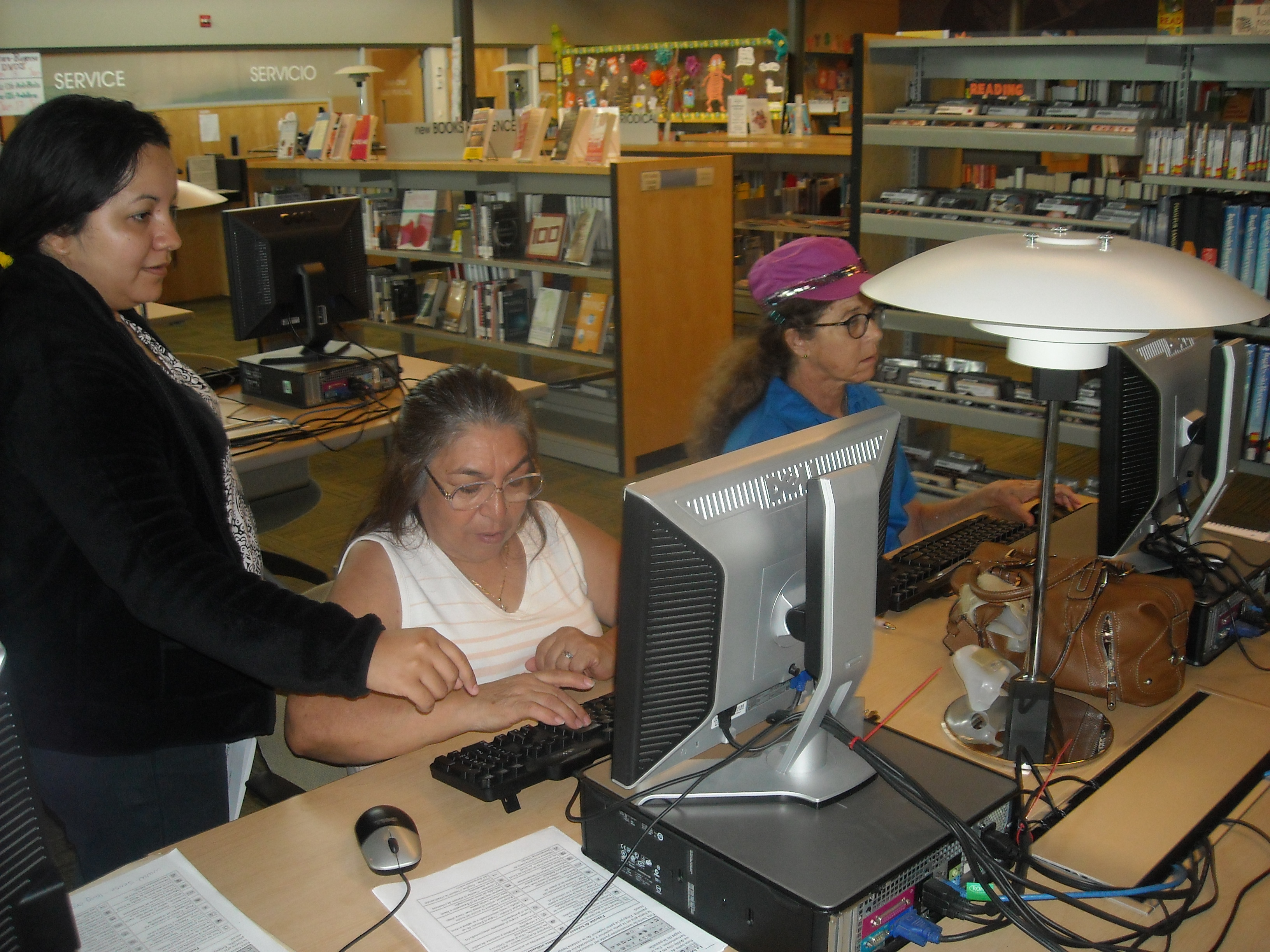 Patrons at the Library Patrons at the Library