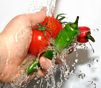 Washing Vegetables Washing Vegetables