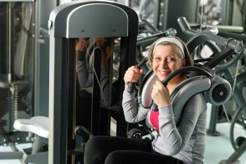 Woman exercising in gym