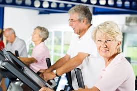 Older Adult On Exercise Machines Older Adult On Exercise Machines
