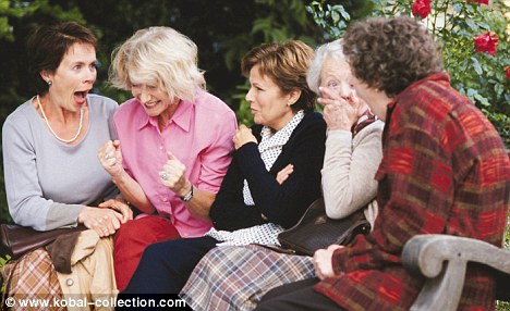 Older Adults Talking on a Bench