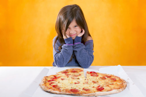 Child not eating the Pizza Child not eating the Pizza