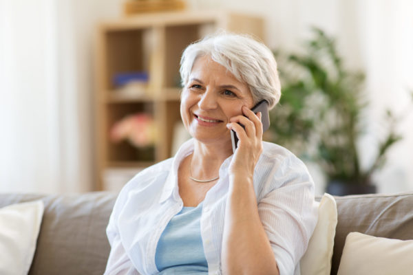 Woman calling on mobile phone